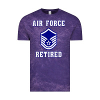 Cloud Purple military master sergeant air force retired t shirt Vintage Tee - PixelWave