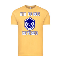 Vintage Mustard military master sergeant air force retired t shirt Vintage Tee - PixelWave