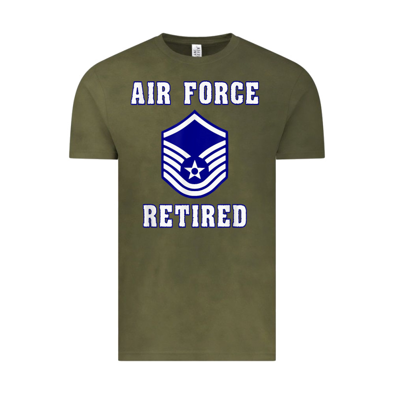 Military Master Sergeant Air Force Retired T Shirt Vintage Tee by PixelWave | Teevron