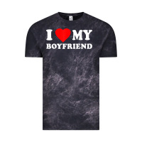Cloud Black I Love My Boyfriend T-Shirt Vintage Tee - PixelWave