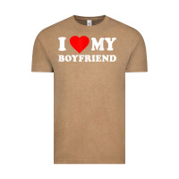 Vintage Coffee I Love My Boyfriend T-Shirt Vintage Tee - PixelWave