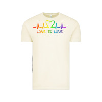 Vintage Arctic LGBT Love Rainbow Heartbeat Vintage Tee - PixelWave
