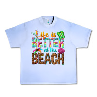 Grape Ice Life is better at the beach Urban Heavy Tee - NancyCooperArtShop