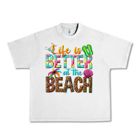 Lunar Rock Life is better at the beach Urban Heavy Tee - NancyCooperArtShop