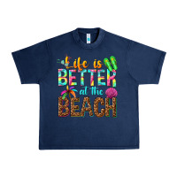 Navy Life is better at the beach Urban Heavy Tee - NancyCooperArtShop