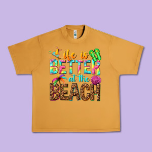 Life Is Better At The Beach Urban Heavy Tee Designed By Nancycooperartshop