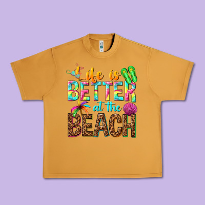 Life Is Better At The Beach Urban Heavy Tee Designed By Nancycooperartshop