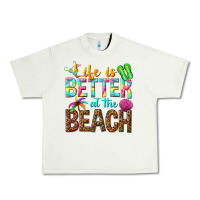 Pistachio Life is better at the beach Urban Heavy Tee - NancyCooperArtShop