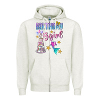 Oatmeal Heather birthday girl 5 Zipper Hoodie - BundleAndBundleShop