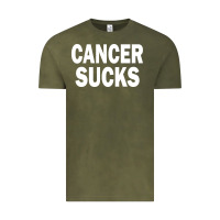 Vintage Olive cancer sucks Vintage Tee - PixelWave