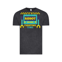 Vintage Black it's robot fighting time funny robotics engineer battle bots Vintage Tee - PixelWave