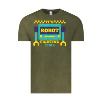 Vintage Olive it's robot fighting time funny robotics engineer battle bots Vintage Tee - PixelWave