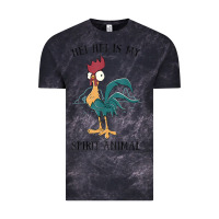 Cloud Black Moana Hei Hei Is My Spirit Animal Portrait Vintage Tee - PixelWave