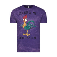 Cloud Purple Moana Hei Hei Is My Spirit Animal Portrait Vintage Tee - PixelWave