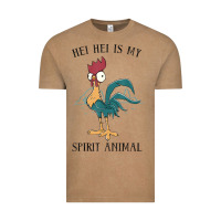 Vintage Coffee Moana Hei Hei Is My Spirit Animal Portrait Vintage Tee - PixelWave