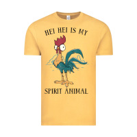 Vintage Mustard Moana Hei Hei Is My Spirit Animal Portrait Vintage Tee - PixelWave