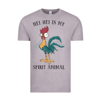 Vintage Zinc Moana Hei Hei Is My Spirit Animal Portrait Vintage Tee - PixelWave