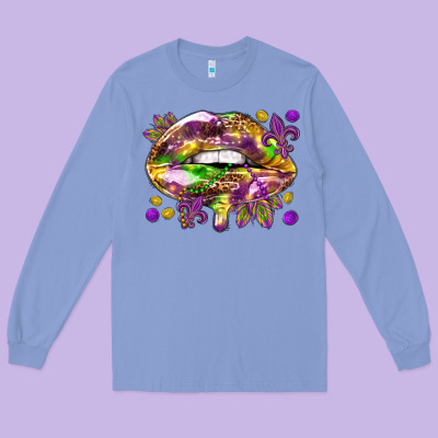 Mardi Gras Lips Long Sleeve Tee Designed By Howdyjamesfarm