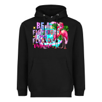 Black bea flamingo in a flock of pigeons Heavyweight Hoodie - CowhideDigitalArt