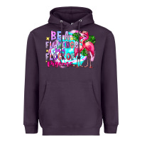 Plum bea flamingo in a flock of pigeons Heavyweight Hoodie - CowhideDigitalArt