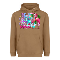 Toasted Coconut bea flamingo in a flock of pigeons Heavyweight Hoodie - CowhideDigitalArt