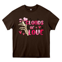 Chocolate Brown clouds of love Heavy Core Tee - MaliasSmallBusiness