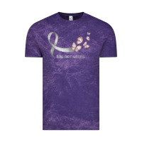 Cloud Purple pretty white ribbon support lung cancer awareness t shirt Vintage Tee - Craftify
