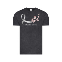 Vintage Black pretty white ribbon support lung cancer awareness t shirt Vintage Tee - Craftify