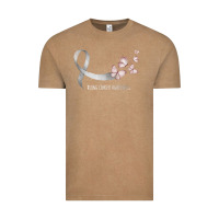 Vintage Coffee pretty white ribbon support lung cancer awareness t shirt Vintage Tee - Craftify