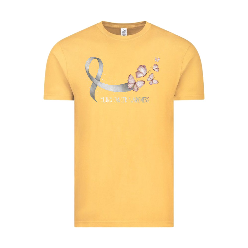 Pretty White Ribbon Support Lung Cancer Awareness T Shirt Vintage Tee by Craftify | Teevron