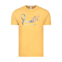 Vintage Mustard pretty white ribbon support lung cancer awareness t shirt Vintage Tee - Craftify