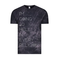 Cloud Black i'm  going to  hell in  every  religion Vintage Tee - Craftify