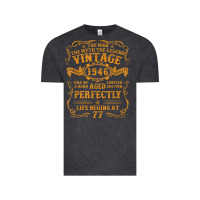 Vintage Black vintage 1946 the man myth legend 77 year old birthday gifts Vintage Tee - trangStudio