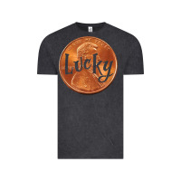 Vintage Black Cute Good Luck Gift - Lucky Penny Vintage Tee - Craftify