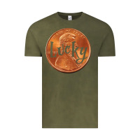 Vintage Olive Cute Good Luck Gift - Lucky Penny Vintage Tee - Craftify