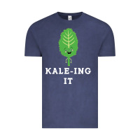 Vintage Denim kaleing it kale art for vegans vegetarians Vintage Tee - Craftify