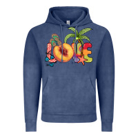 Vintage Denim Love peach summer Vintage Hoodie - NancyCooperArtShop