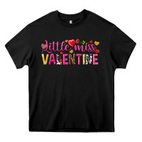 Black little miss valentine Heavy Core Tee - NancyCooperArtShop