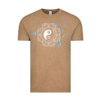 Vintage Coffee yin yang with butterflies ancient chinese yin yang Vintage Tee - Craftify