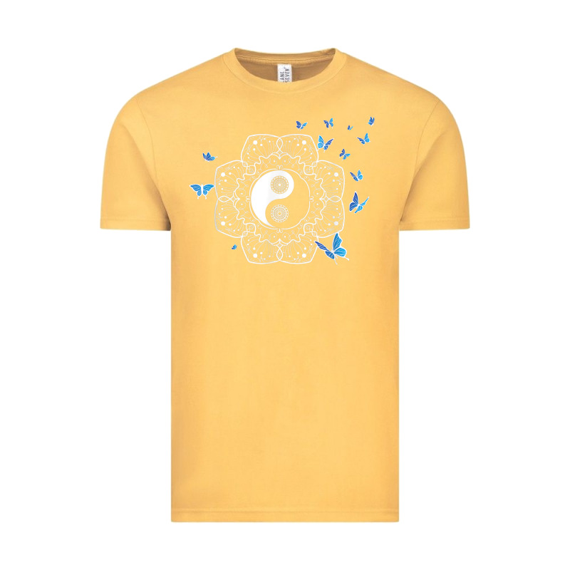 Yin Yang With Butterflies Ancient Chinese Yin Yang Vintage Tee by Craftify | Teevron