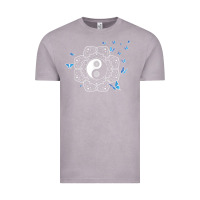 Vintage Zinc yin yang with butterflies ancient chinese yin yang Vintage Tee - Craftify