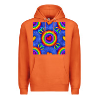 Carrot Pride lgbtq hearts and peace symbol seamless patte Premium Hoodie - BundleAndBundleShop