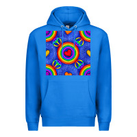 True Royal Pride lgbtq hearts and peace symbol seamless patte Premium Hoodie - BundleAndBundleShop