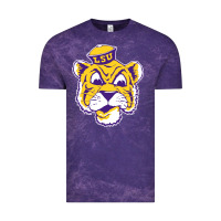 Cloud Purple Vintage Louisiana State Tiger Mascot Vintage Tee - Craftify