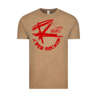 Vintage Coffee red rocker music Vintage Tee - Craftify