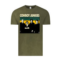 Vintage Olive Cowboy Junkies, Cowboy, Junkies, Cowboy Junkie, Cowboy Junkies vintage Vintage Tee - Craftify