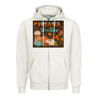 Oatmeal Heather sweater weather tumbler Zipper Hoodie - BundleAndBundleShop