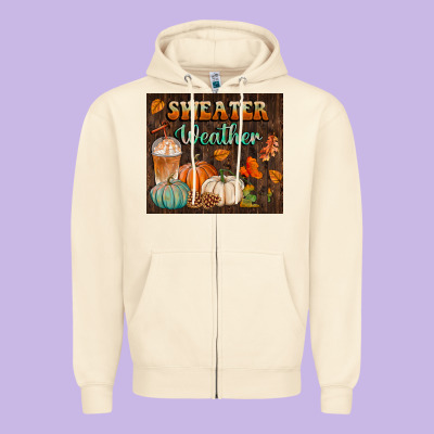 Sweater Weather Tumbler Zipper Hoodie Designed By Bundleandbundleshop