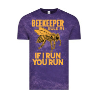 Cloud Purple bee beekeeper if i run you run bumble bee humour 449 hive beekeeping Vintage Tee - Craftify