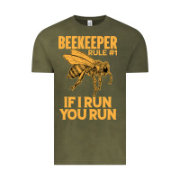 Vintage Olive bee beekeeper if i run you run bumble bee humour 449 hive beekeeping Vintage Tee - Craftify